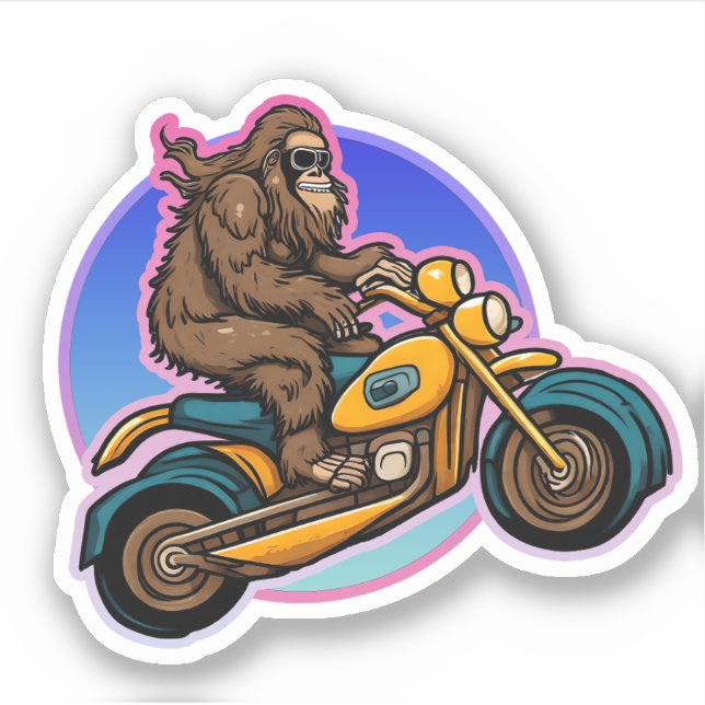 Pegatina Easy Rider Motorcycle Daddy Sasquatch (Anverso)