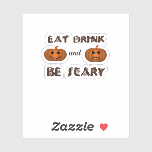 Pegatina Eat Drink And Be Scary Classic Graphic (Hoja)