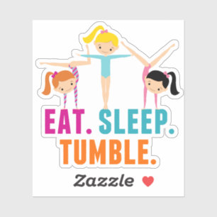 Pegatina Eat Sleep Tumble Funny Gymnastics