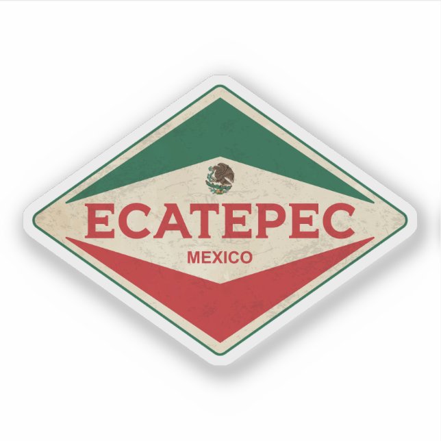 Pegatina Ecatepec México Vintage (Anverso)