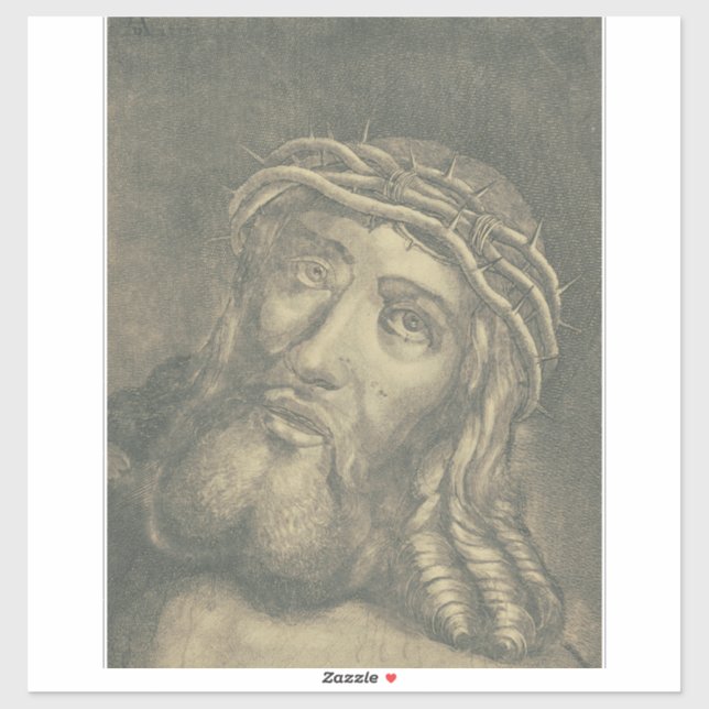 Pegatina Ecce homo Santa Faz de Jesús (Hoja)