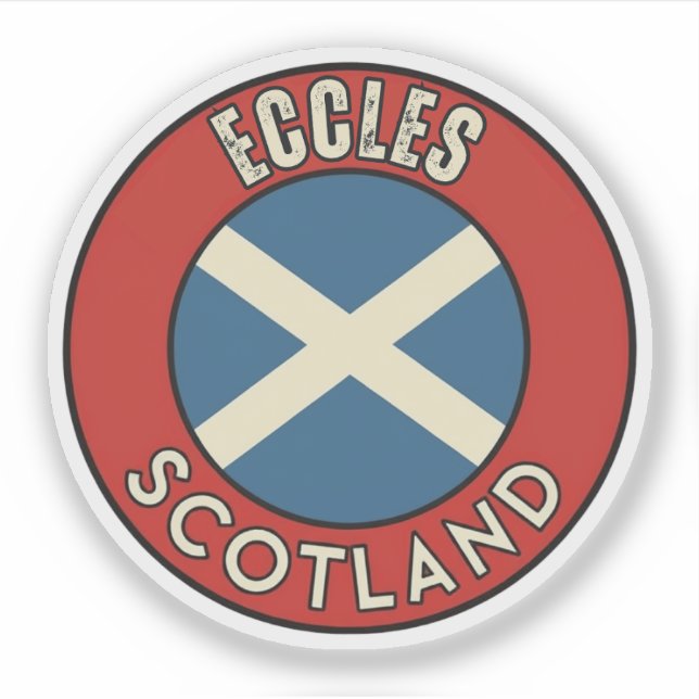 Pegatina Eccles, Escocia (Anverso)