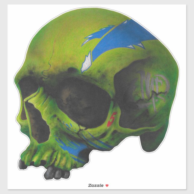 Pegatina eclipse de cráneo (Hoja)