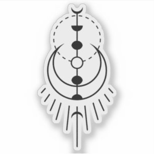 Pegatina eclipse lunar de las fases lunares