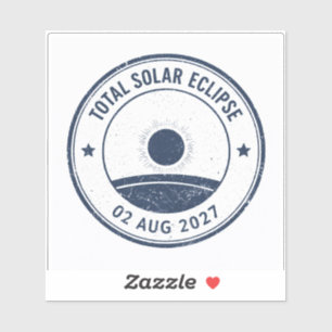 Pegatina Eclipse Solar del 2 de agosto de 2027