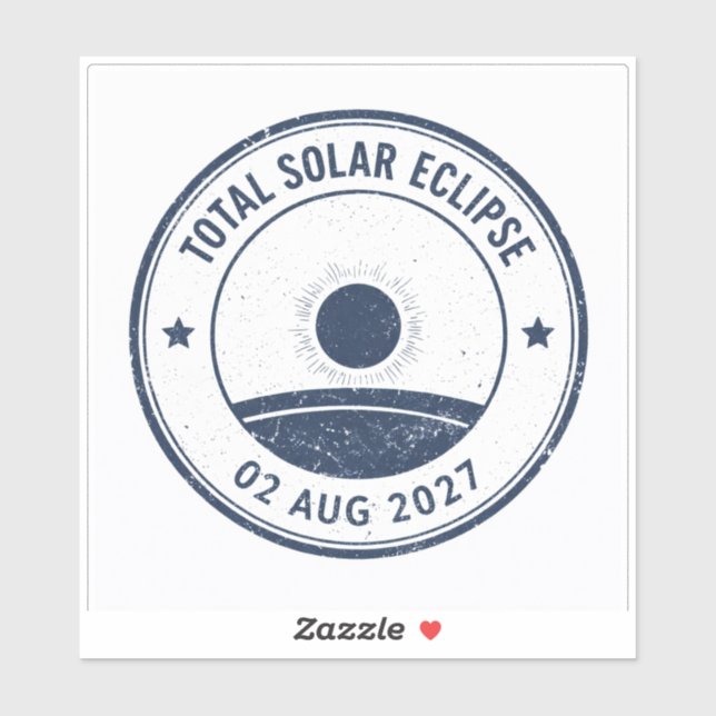 Pegatina Eclipse Solar del 2 de agosto de 2027 (Hoja)