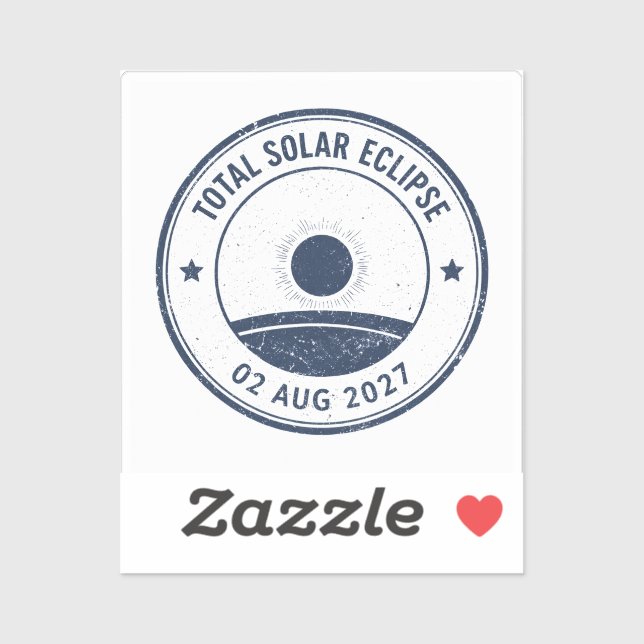 Pegatina Eclipse Solar del 2 de agosto de 2027 (Hoja)