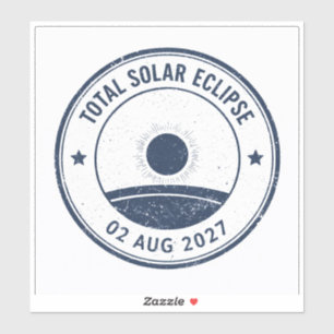 Pegatina Eclipse Solar del 2 de agosto de 2027