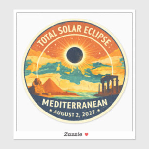 Pegatina Eclipse solar mediterráneo de 2027