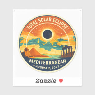 Pegatina Eclipse solar mediterráneo de 2027