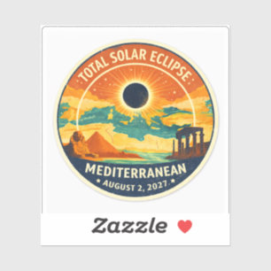 Pegatina Eclipse solar mediterráneo de 2027