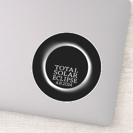 Pegatina Eclipse solar total - 2024 o fecha personalizado