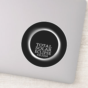 Pegatina Eclipse solar total - 2024 o fecha personalizado