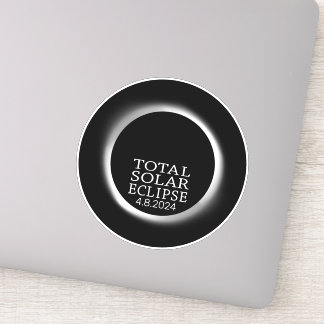 Pegatina Eclipse solar total - 2024 o fecha personalizado