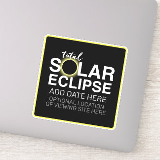 Pegatina Eclipse solar total - 2024 o fecha personalizado