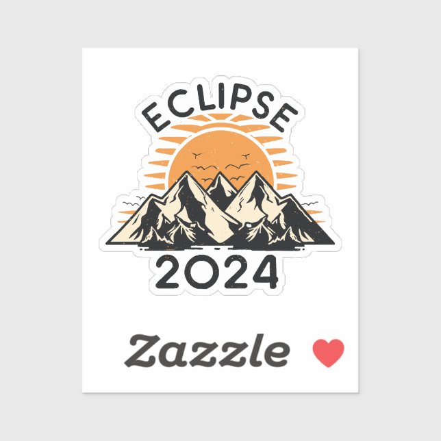 Pegatina Eclipse Total de Sol 2024 (Hoja)