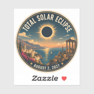 Pegatina Eclipse Total de Sol 2027 