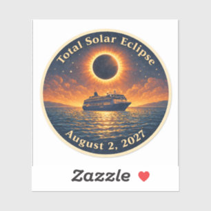 Pegatina Eclipse Total de Sol 2 de agosto de 2027 crucero 