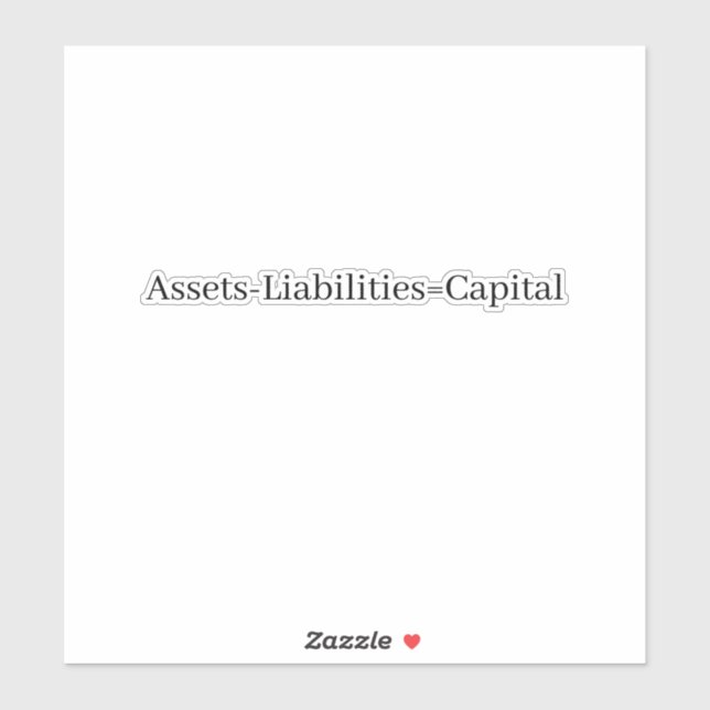 Pegatina Ecuación de contabilidad (Hoja)