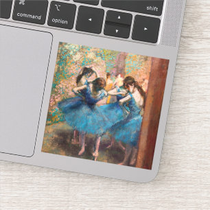 Pegatina Edgar Degas - Bailarinas de azul