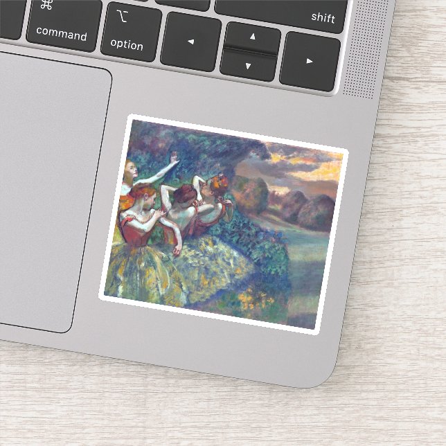 Pegatina Edgar Degas Cuatro Bailarinas (Detalle)