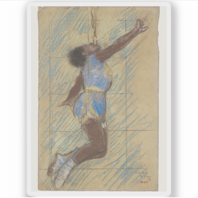 Pegatina Edgar Degas - Miss Lala en el Circo Fernando (Anverso)