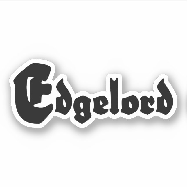 Pegatina Edgelord (Anverso)