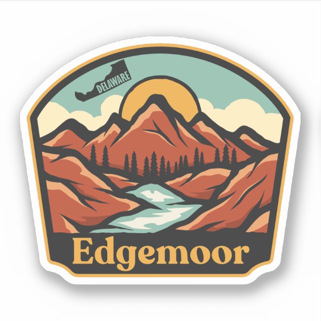 Pegatina Edgemoor, Delaware  (Anverso)