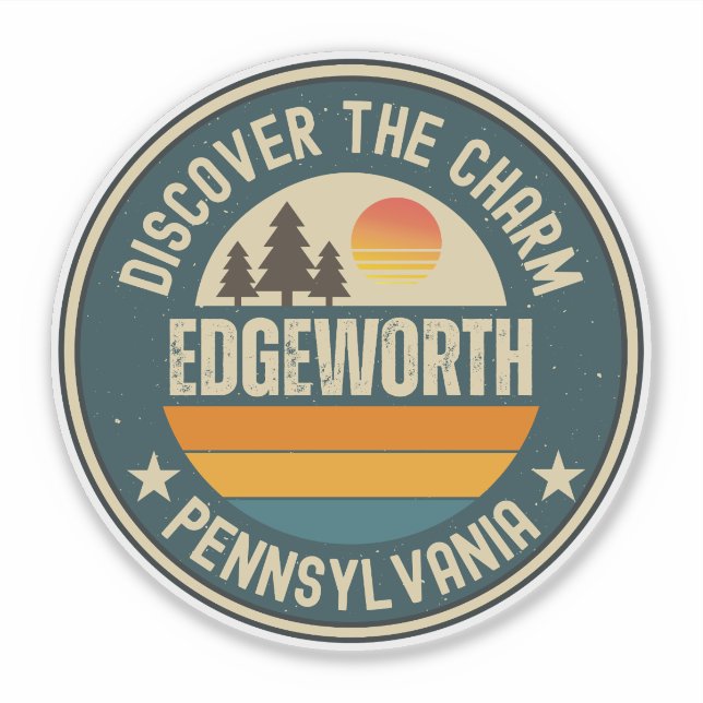 Pegatina Edgeworth, Pensilvania (Anverso)