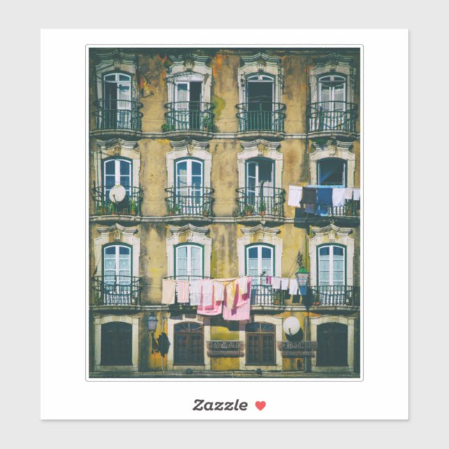 Pegatina Edificio derribado del siglo XVIII en el distrito  (Hoja)