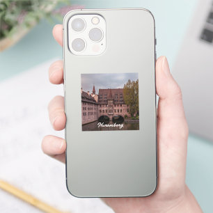 Pegatina Edificio histórico al atardecer en Nuremberg, Alem