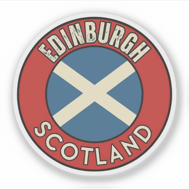 Pegatina Edimburgo, Escocia (Anverso)