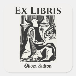 Pegatina editable de la placa de biblioteca para l