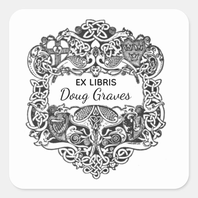 Pegatina editable de tablero de libros de nudos ce (Anverso)