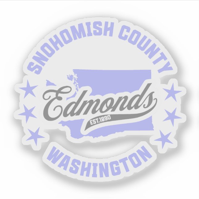 Pegatina Edmonds, Washington (Anverso)