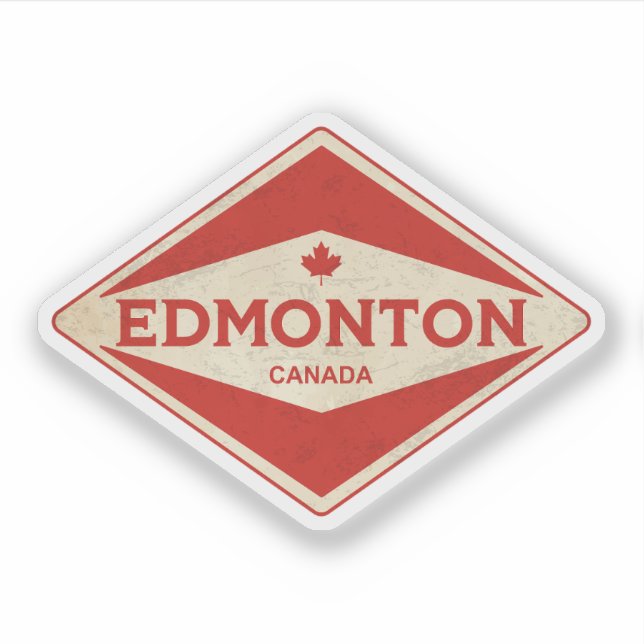 Pegatina Edmonton Canada Vintage (Anverso)