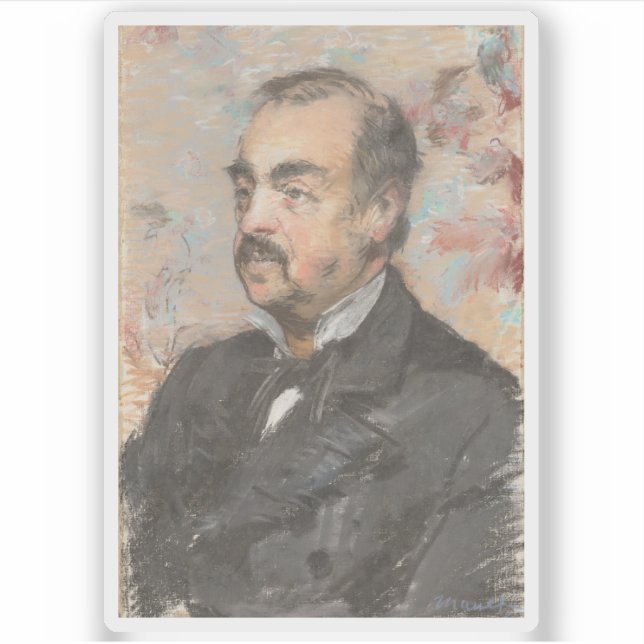 Pegatina Édouard Manet: Retrato de Julien de la Rochenoire (Anverso)