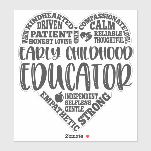 Pegatina Educador de la primera infancia, profesor de la pr (Hoja)