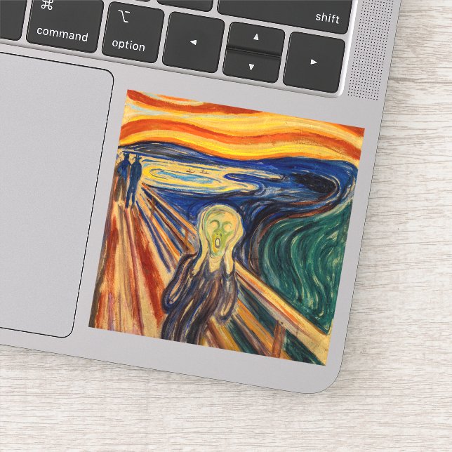 Pegatina Edvard Munch - El Grito 1910 (Detalle)