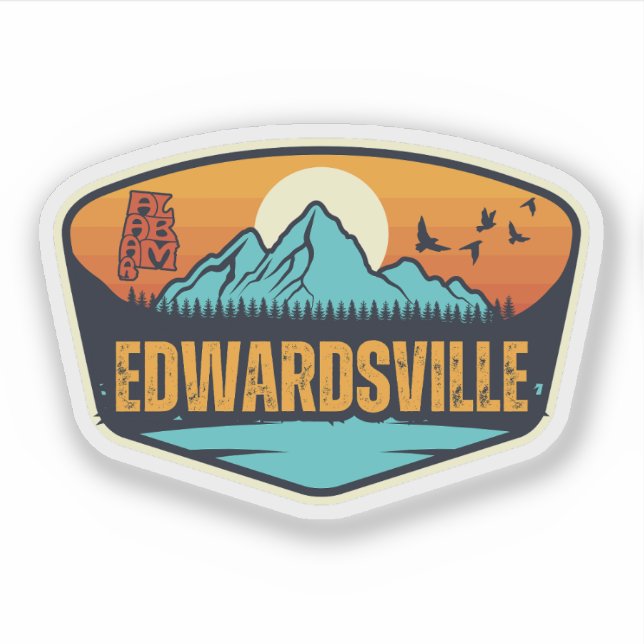Pegatina Edwardsville, Alabama (Anverso)