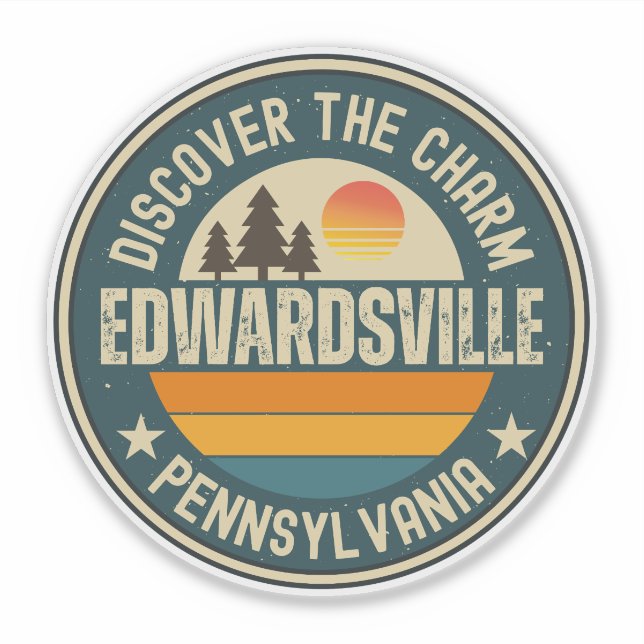 Pegatina Edwardsville, Pensilvania (Anverso)