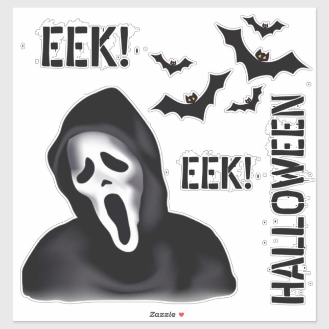 Pegatina EEK & Echoes – Fantasma Enmascarado de Halloween c (Hoja)