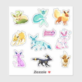 Pegatina Eeveelutions sticker set