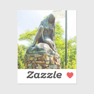 Pegatina Efecto de pintura de la estatua de Lorelei del río
