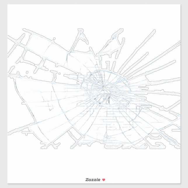 Pegatina Efecto de vidrio roto (Hoja)