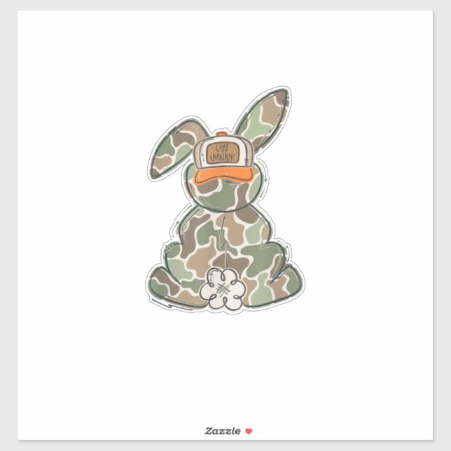 Pegatina Egg Hunter Camo Easter Toddler Easter Day Camo Eas (Hoja)