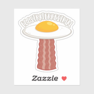 Pegatina Eggstraterrestririal con texto