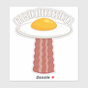 Pegatina Eggstraterrestririal con texto