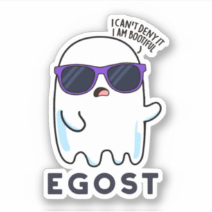 Pegatina Egost Funny Halloween Ego Ghost Pun
