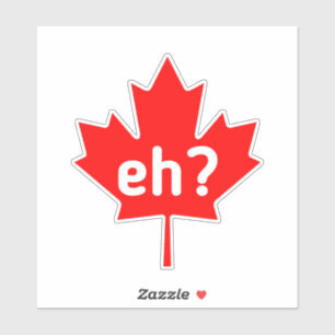 Pegatina eh,canadá,canadiense,rojo,hoja de arce,hoja de arc